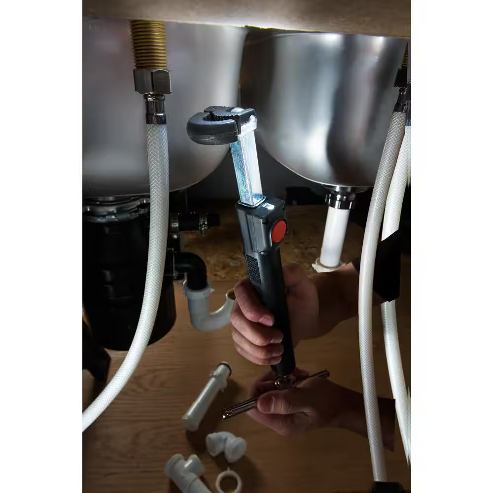 Ridgid 1/2 in to 1-1/4 in 10 in. to 17 in. Telescoping LED Lit Basin Pipe Wrench