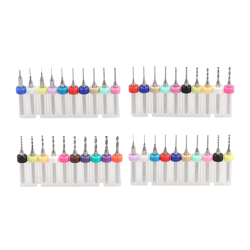 40X Carbide Micro Drill Bits 0.1-2.0mm PCB Driiling Bit for CNC Engraving