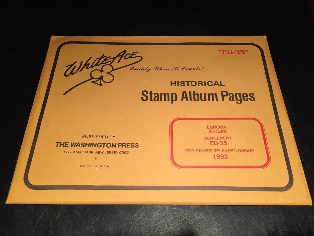 New White Ace Stamp Album Supplement Pages  Europa  - EU-35-1992