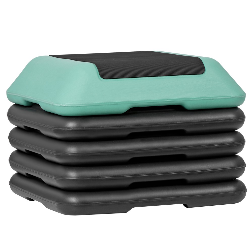 16"x16" Adjustable Step Aerobic Stepper Platform 4"-12" Exercise Workout Green