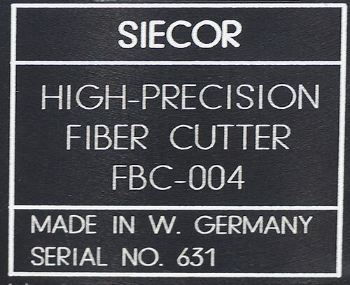 Siecor FBC-004 High-Precision Fiber Optic Cutter