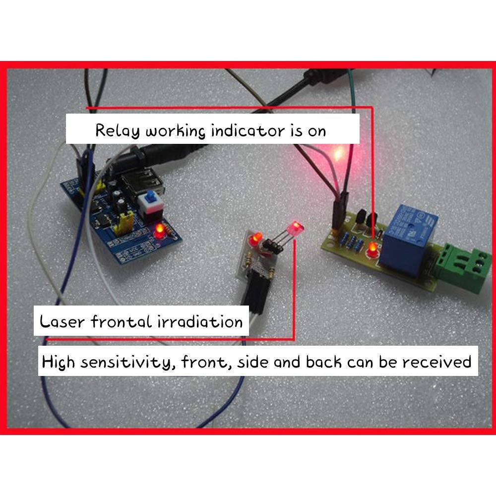 Acxico 2Sets Laser Sensor Module For Arduino AVR(KY-008 Transmitter...