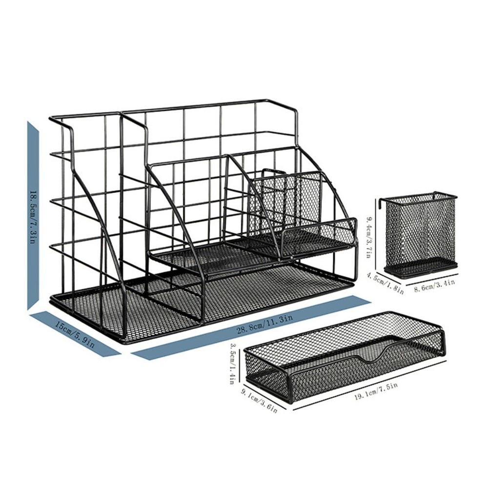 Desktop File Sorter Organizer File Holder Multipurpose File Rack Mesh Letter
