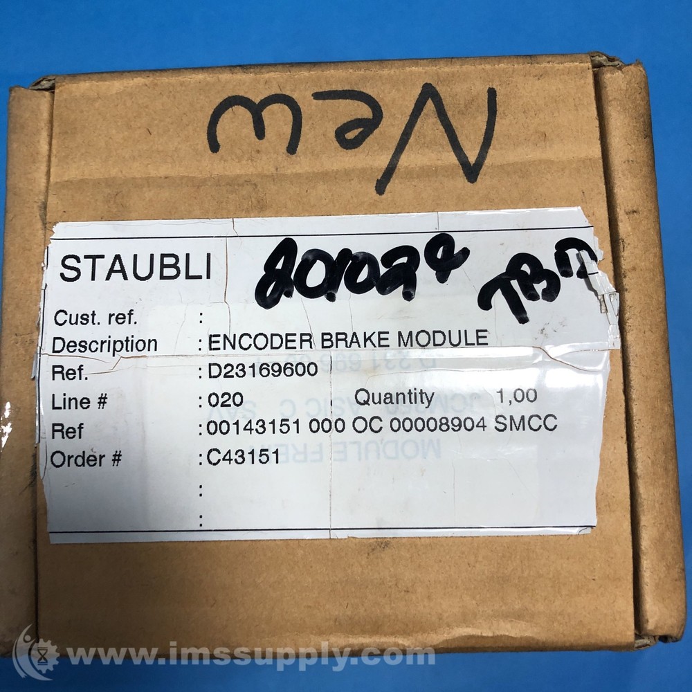 Staubli D231-696-00 Encoder Brake Module FNFP