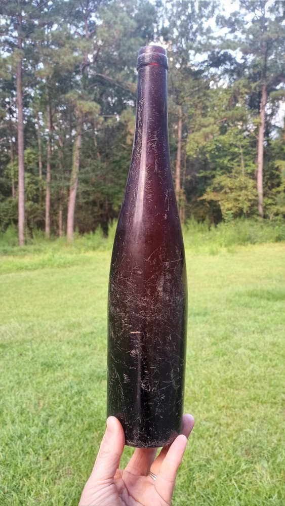 1910’s Amber Hock Wine Bottle