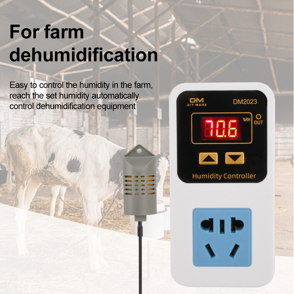 DM2023 Digital Display Humidity Controller Socket Humidifier AC110-220V 0-99%RH