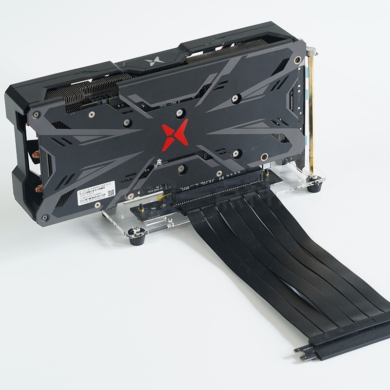 Graphics Card Vertical Kickstand Bracket GPU Holder W/ PCIe 3.0 Extension Cable