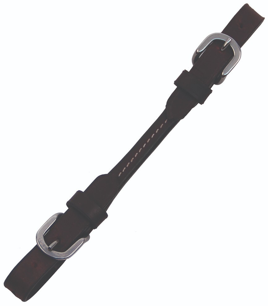 Buffalo Leather Dark Oil Leather Curb Strap