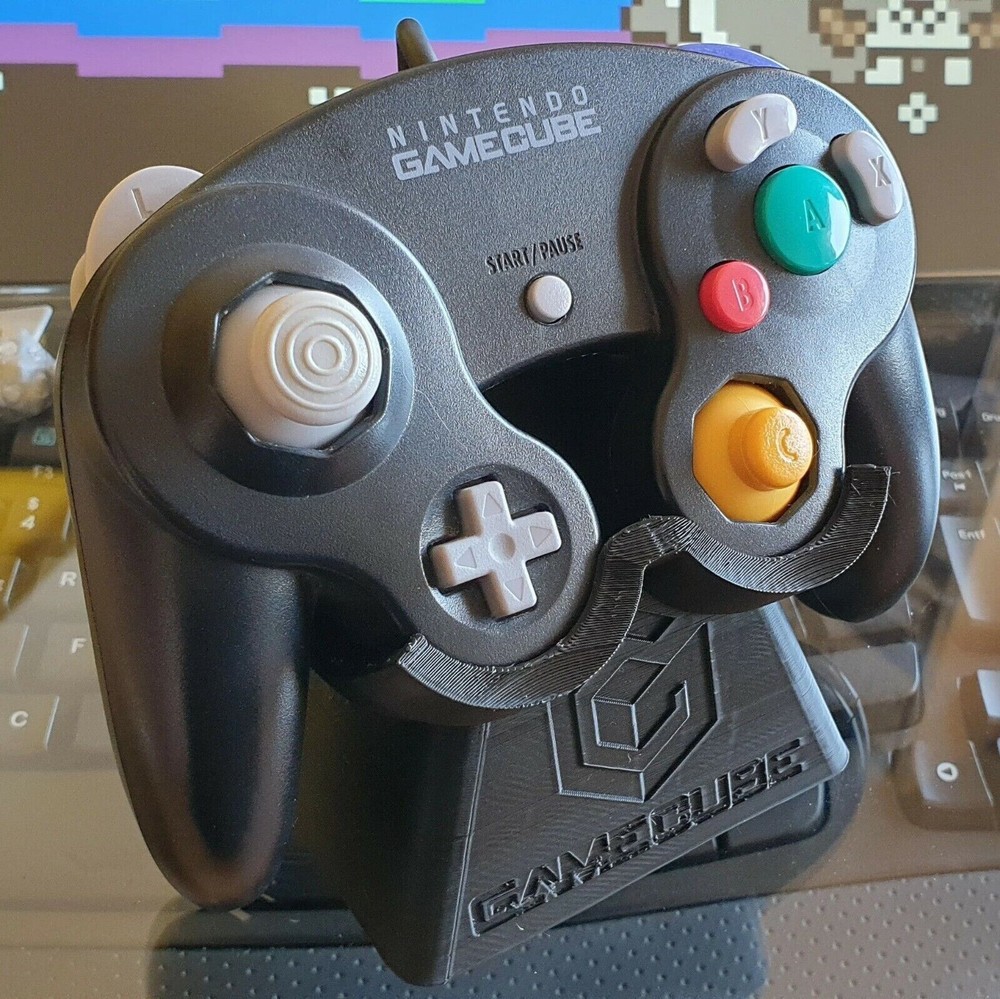 Nintendo GameCube Controller Stand with Engraved Logo Tons of Colors