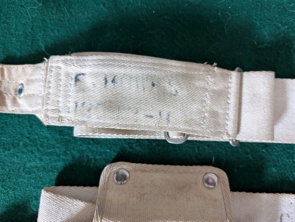 WW2 era RCN White Belts X 2