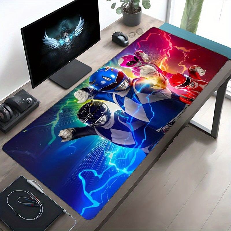 40*90cmMighty Morphin Power Rangers 3 Mouse Pad - Rubber Base, Smooth Surface, V