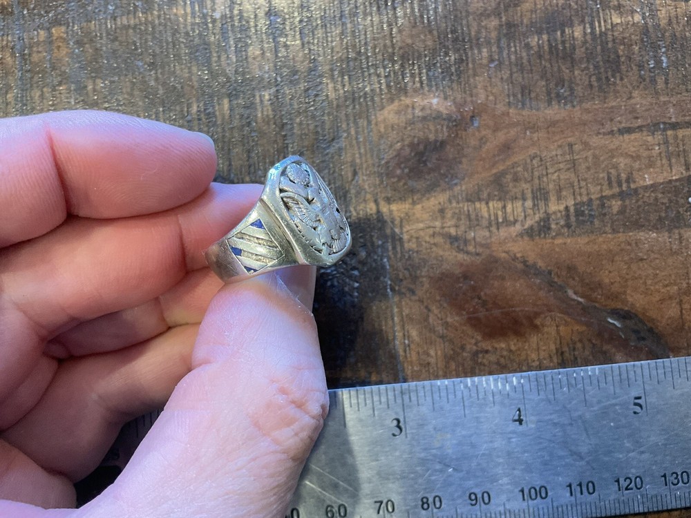 ORIGINAL RARE WWII US 3RD DIVISION STERLING RING