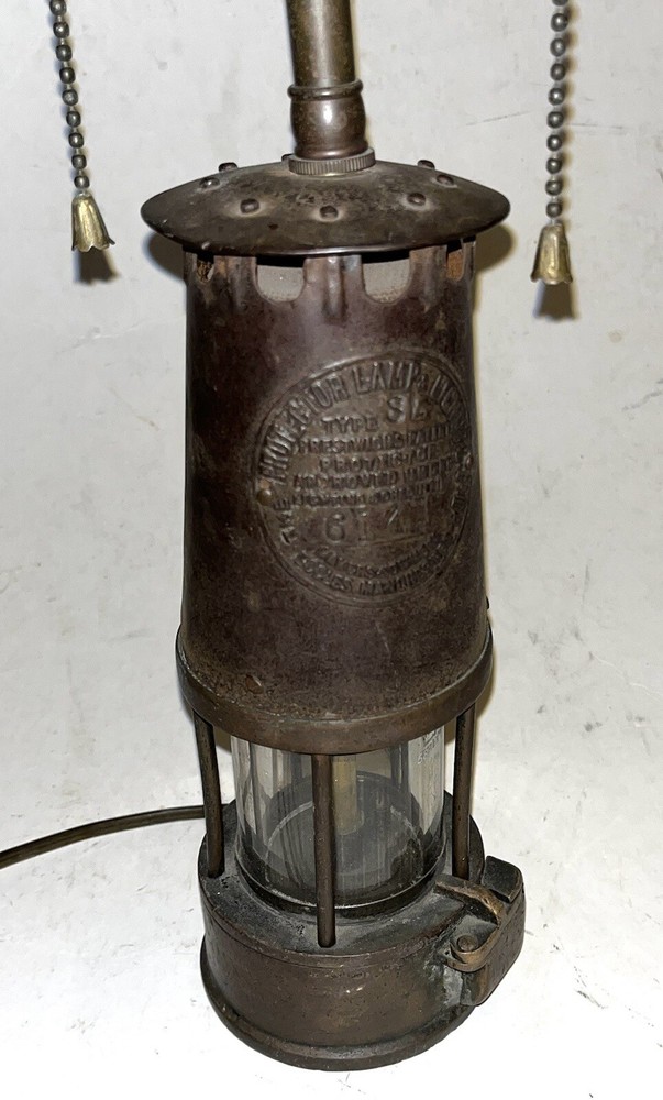 AC Converted Protector Lamp & Lighting Co. LTD Eccles Type SL Miner’s Lamp.
