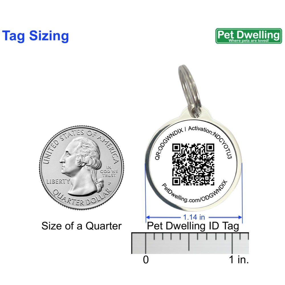 Personalized Pet ID Tag with QR Code Instant Alerts Waterproof Durable Design