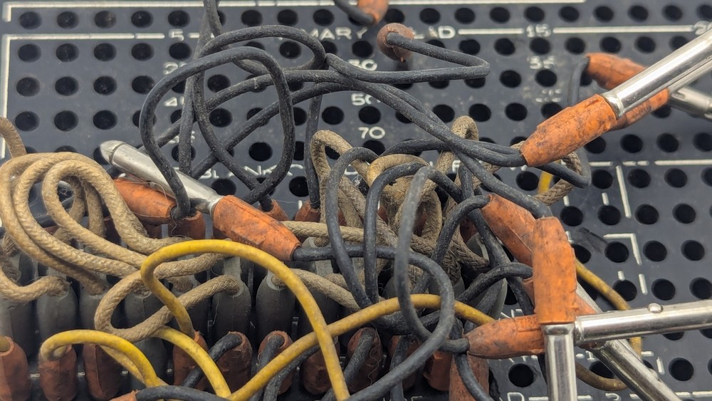 Vintage IBM 601059 MACHINE Plugboard Control Panel FOR DISPLAY