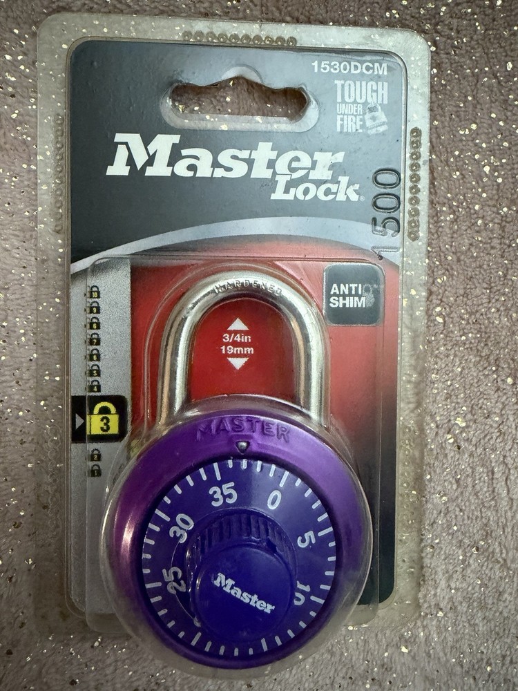 Master Lock Purple Dial Combination Padlock New In Package Sealed