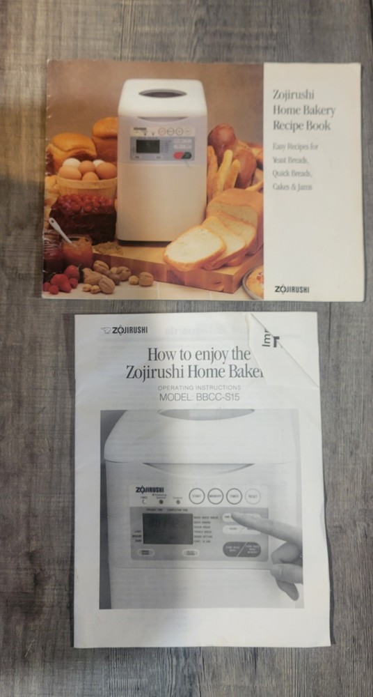 Zojirushi Automatic Bread Maker Machine BBCC-S15A Instructions Cup Scoop Tested