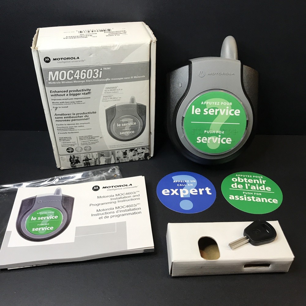Motorola MOC4603i Wireless Message Alert Unit Radio Help Request Button