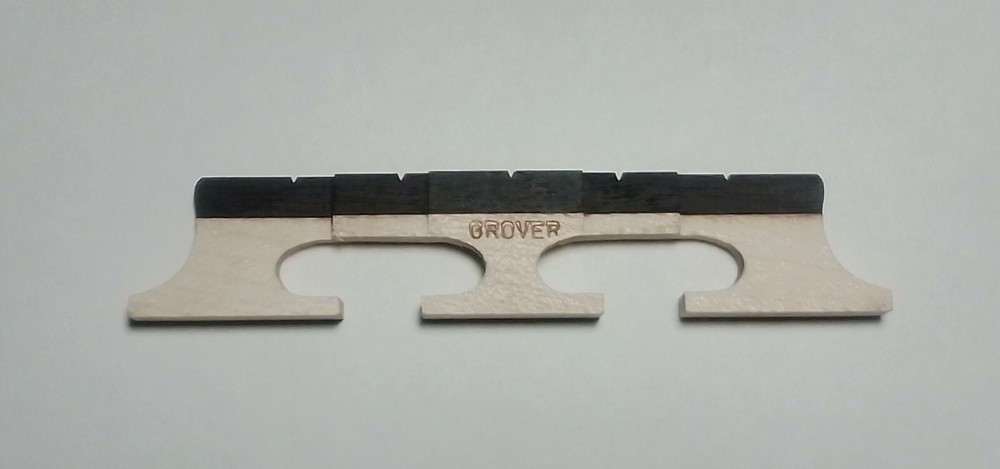 Grover 5 String Banjo Bridge 1/2" Compensating Ebony Top