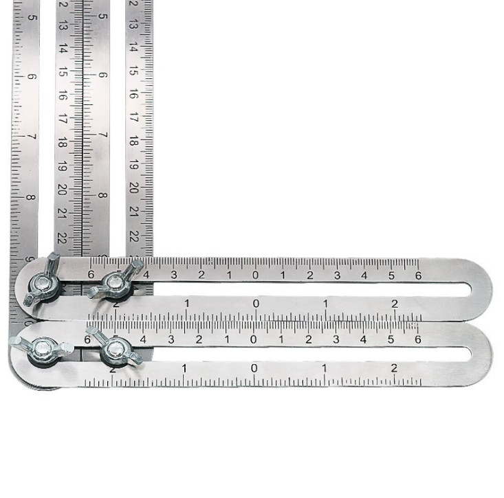 Multi-function Adjustable Four-sided Folding Measuring Tool Multi-angle Ruler