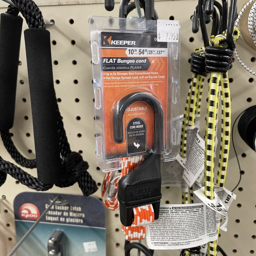 Keeper 06119 Adjustable Flat Bungee Cord Multicolor