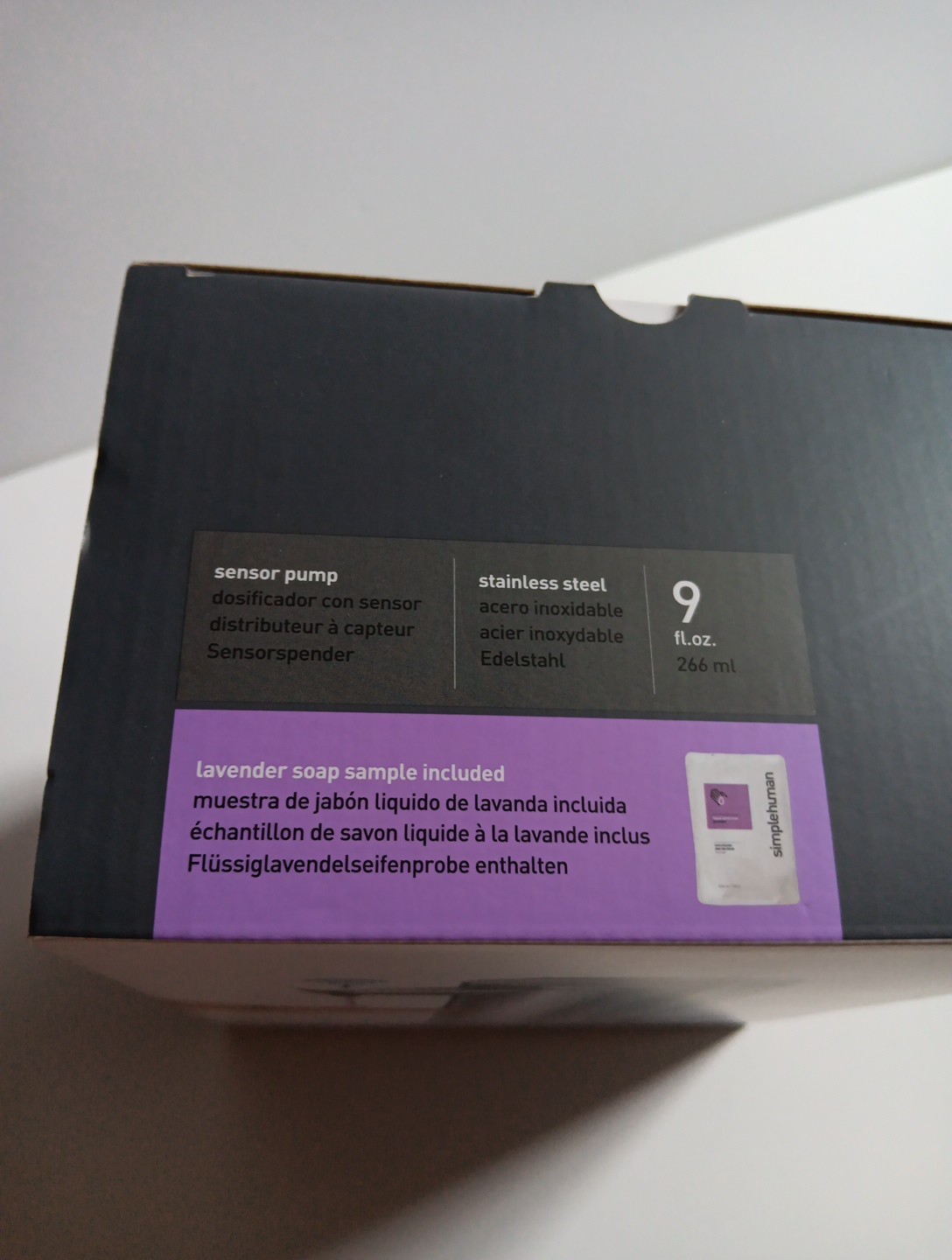 Simplehuman ST1043 Rechargeable Soap Sanitizer Sensor Pump 9oz Silver BRAND NEW