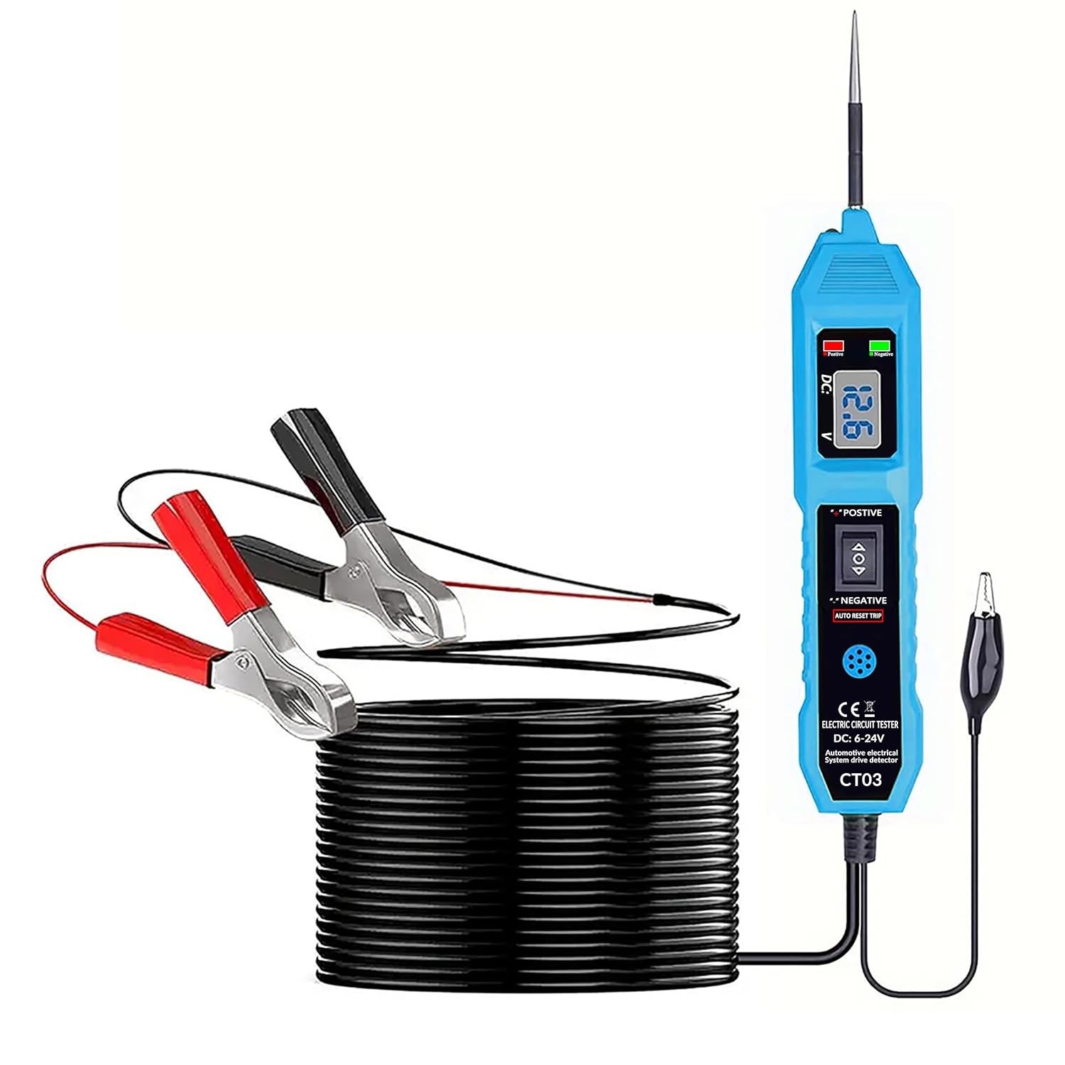 Probador De Circuitos Corriente Electrica DC Voltaje Automotriz 6V-24V NUEVO US