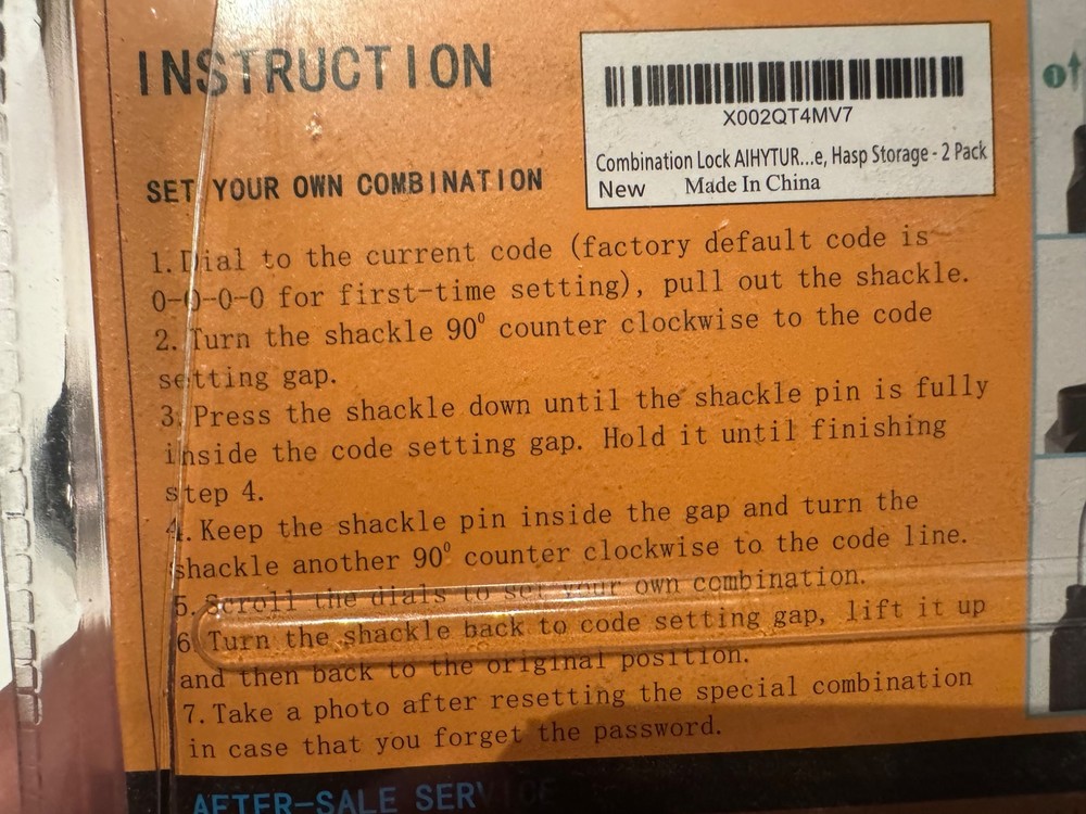 2 Pack Combination Lock Resettable 4 Digit Padlock