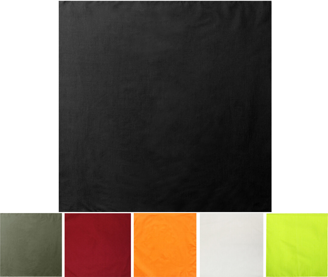 Rothco Solid Jumbo Bandana 100% Cotton Head Wrap Extra Large Solid Bandanna 27"