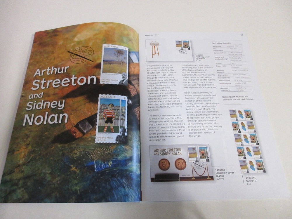 2017 Stamp Bulletin - WWI Centenary, Artists - Australia Post - 36 Pages - March