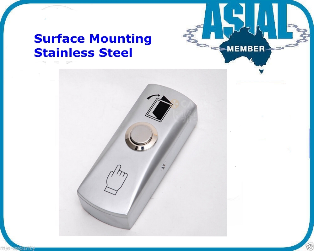 Surface Mounted Door Exit Push Release Button  Door Switch Stainless Steel