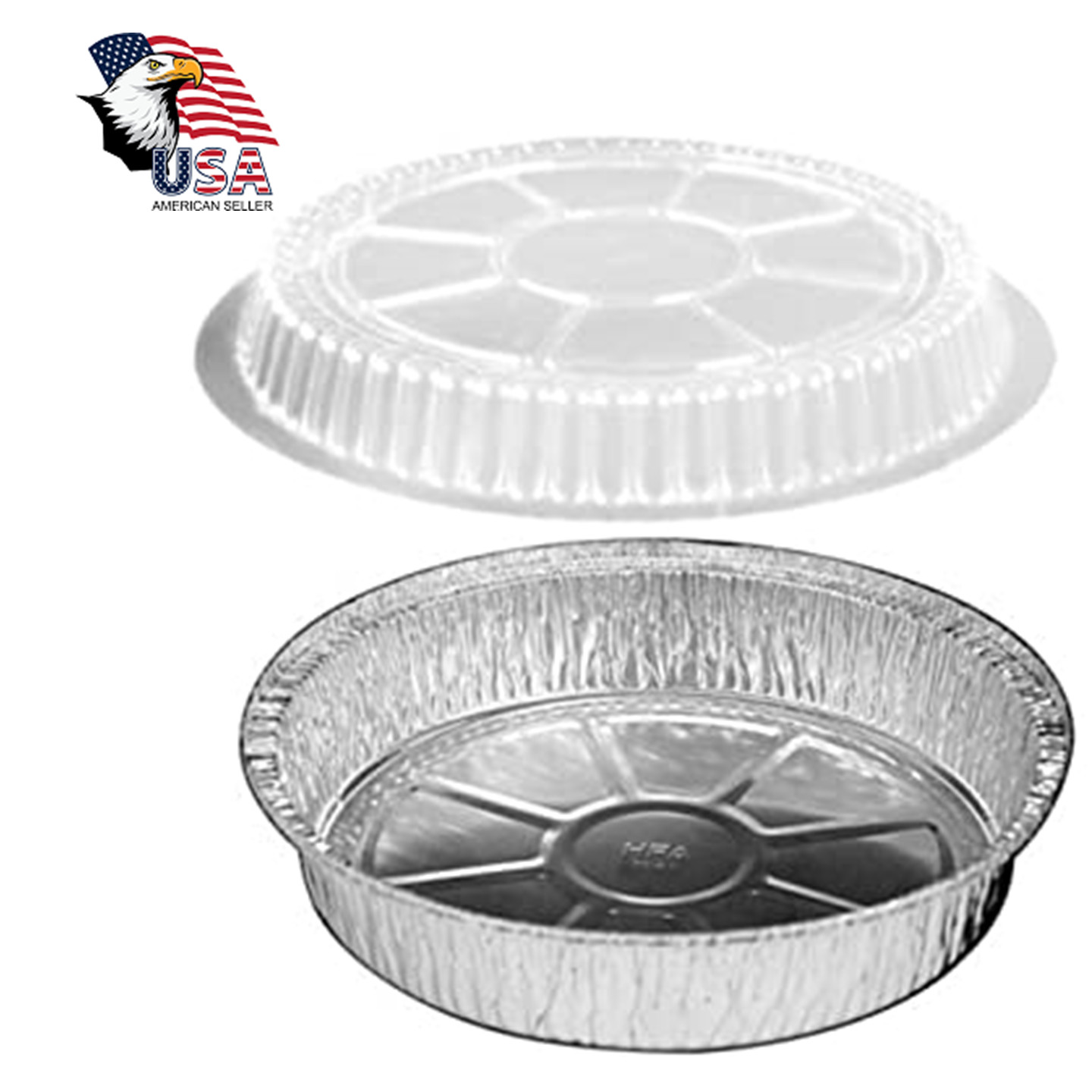 9" Round Aluminum Foil Pans With Plastic Dome Lids Baking Storage