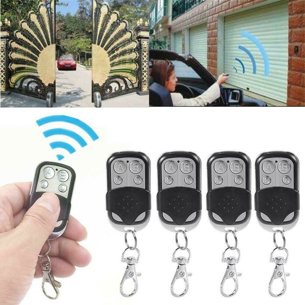 2* Universal 4 Button Gate Garage Door Open Remote Control 433MHZ Fixed Code/