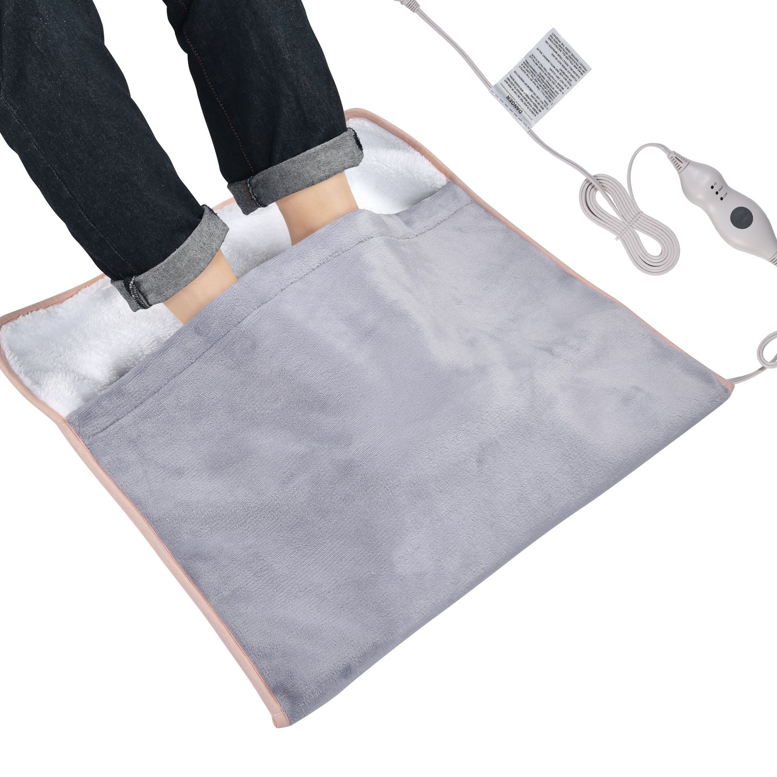 Byootique Electric Heated Foot Warmers Unisex Heating Pad Auto Shut Off Closeout