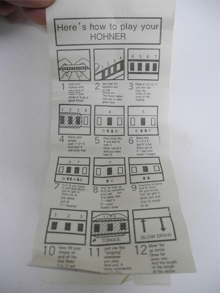 Hohner BLUESBAND Harmonica with Box and Instructions