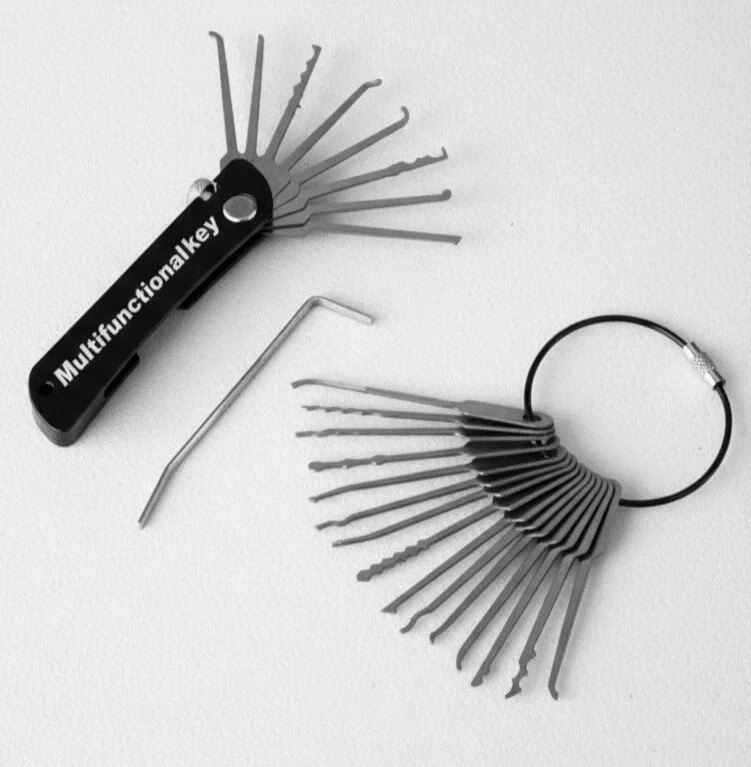 21pcs Stainless Steel Key Practice Set – Professional Door Unlocking Tools