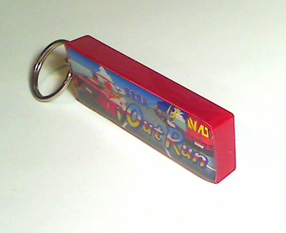 OutRun Arcade Marquee Coin Door accessory Keychain