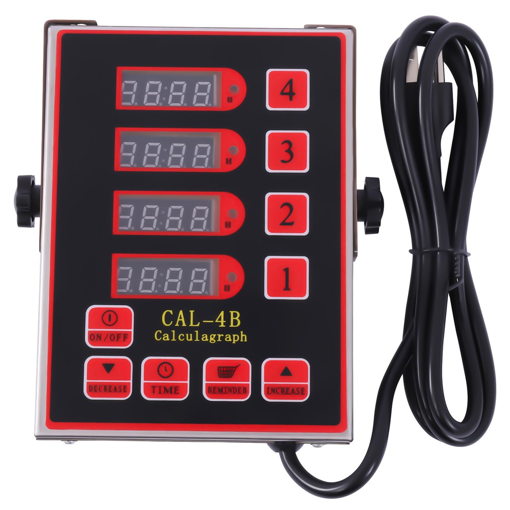 4-Channel Kitchen Timer for Commercial Restaurant Countdown Timer Large Digital