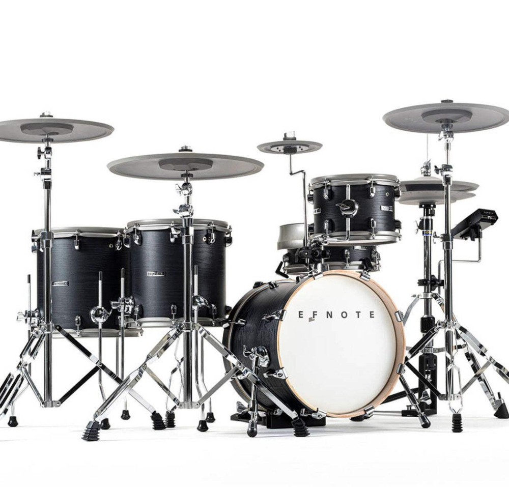 EFNOTE 5X Acoustic Designed Electronic Drum Set Black Oak Wrap