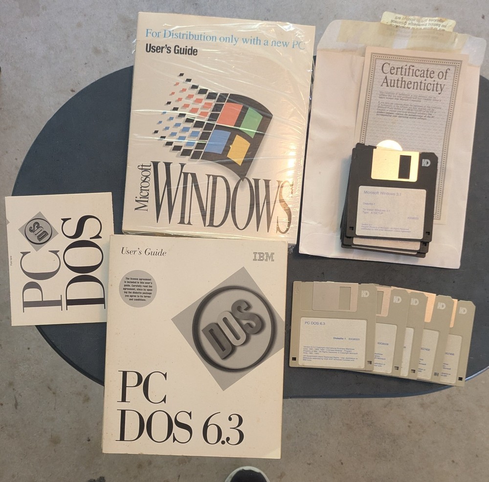 Vintage Dos 6.3 and Windows 3.1 Software Package.