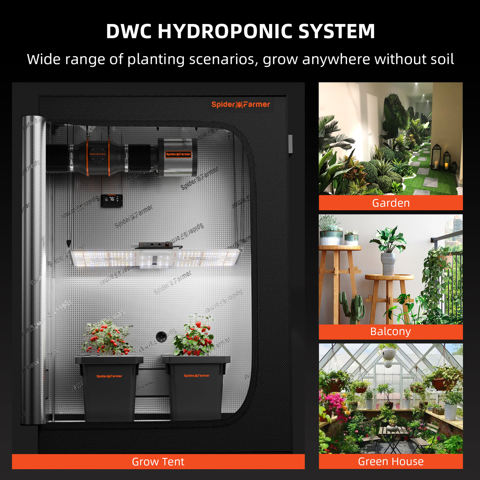 Spider Farmer 7 Gallon Hydroponics Deep Water Culture DWC Hydroponic System