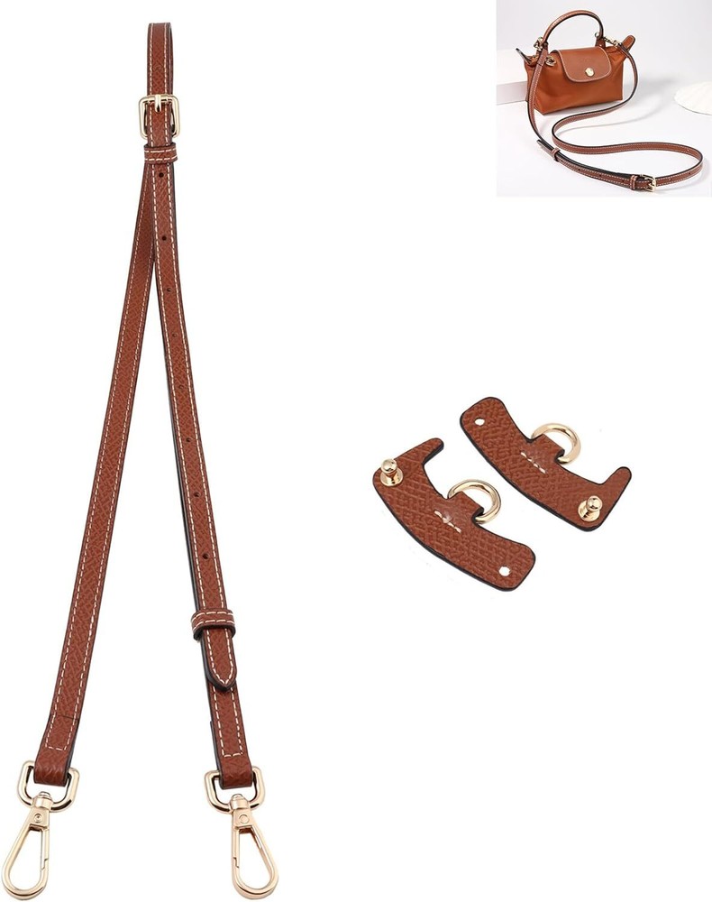 Vachetta Leather Replacement Crossbody Handbag Strap Adjustable Brown