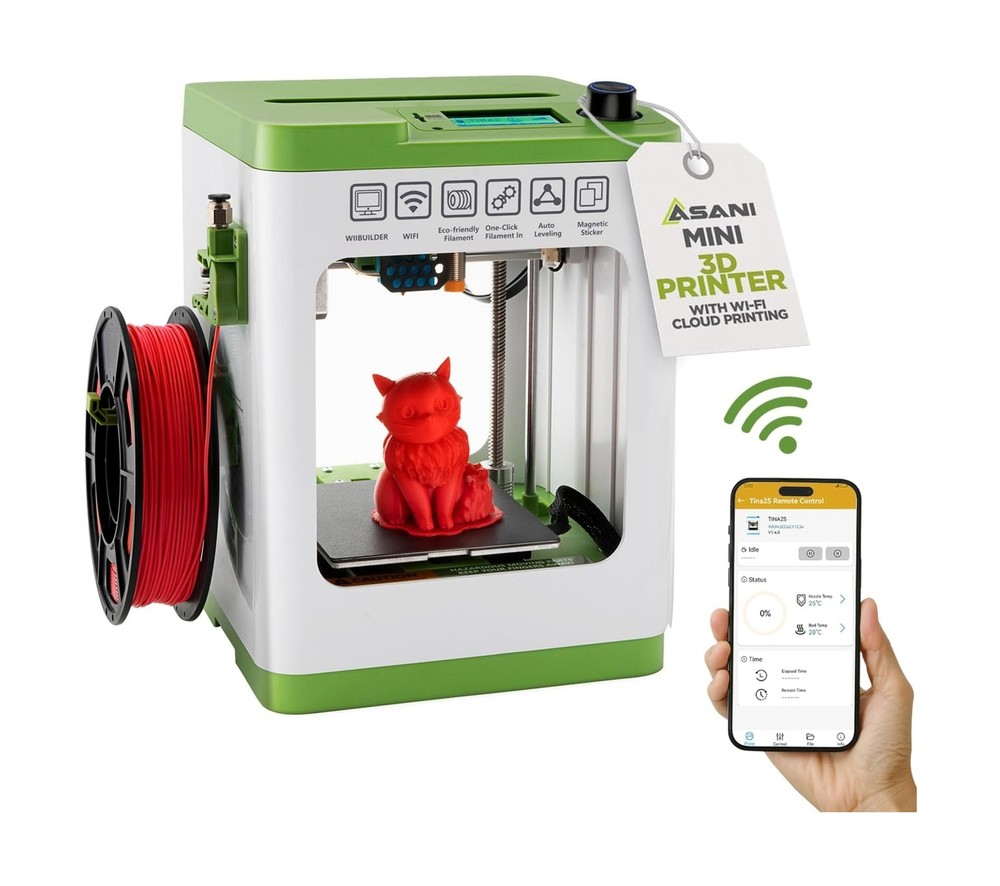 Fully Assembled Mini 3D Printer for Kids and Beginners - Complete Starter Kit...