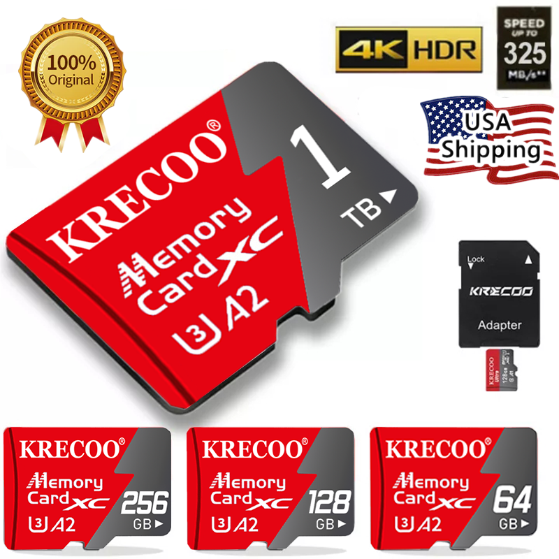 1TB Micro SD Memory Card Class10 Flash 325MB/s Mini for Phone Tablet Camera Lot