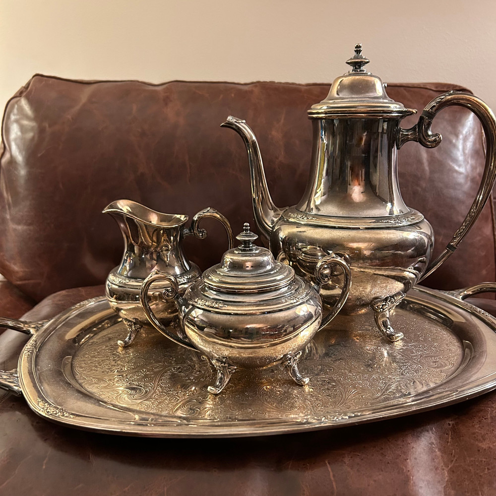 Vintage Holmes & Edwards Silver Plate Tea Coffee Set - Youth Pattern - 4 Pieces