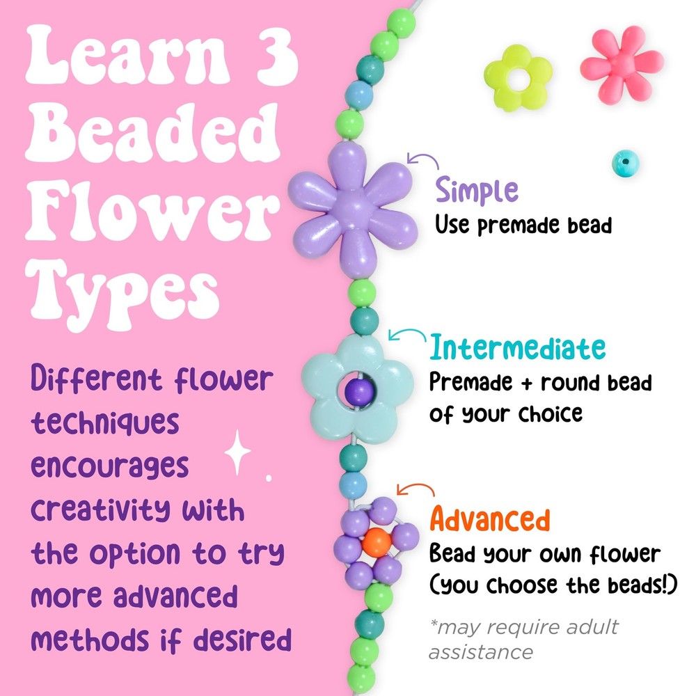 Creativity for Kids Beaded Flower Bracelets, Bracelets