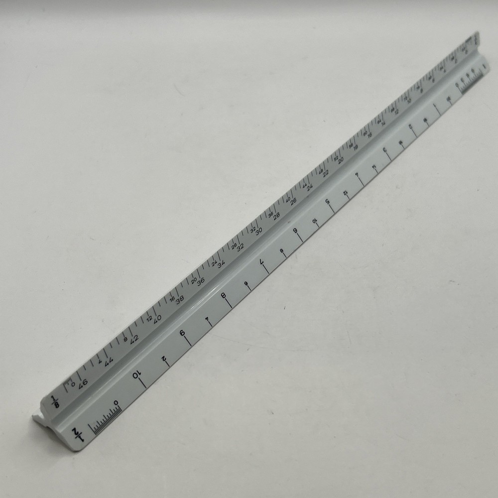Alvin No. 110P Precise Triangle Architect Drafting Scale Ruler Germany 12"