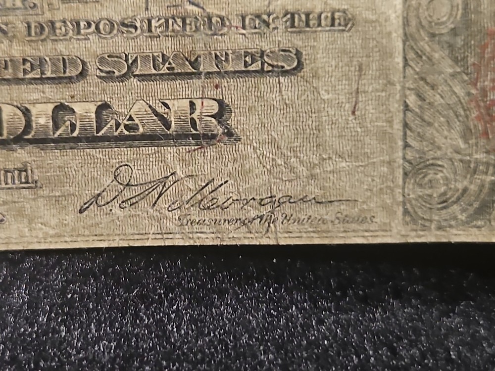 FR 224 1896 $1 ONE DOLLAR “EDUCATIONAL” SILVER CERTIFICATE NOTE VERY GOOD
