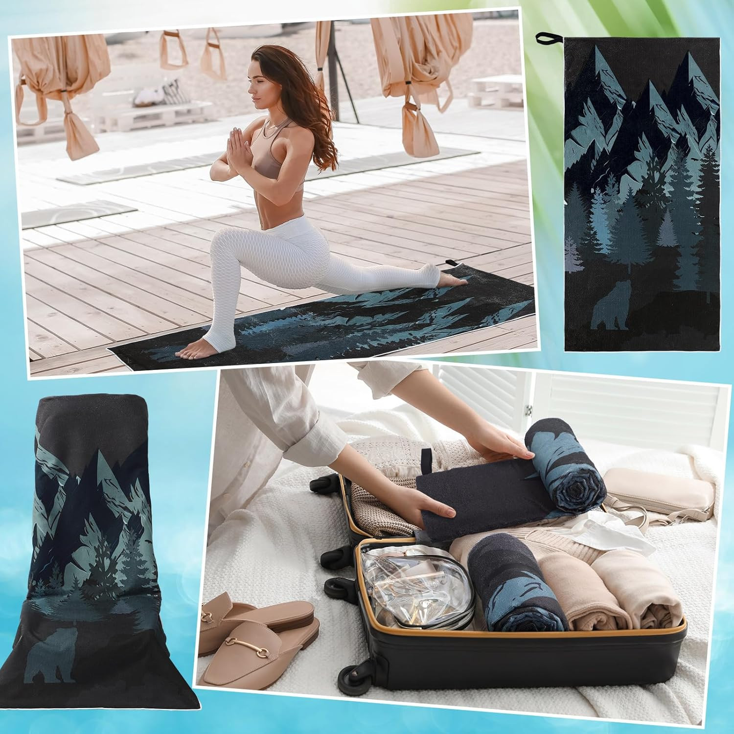 1 Pack Car Seat Towel Covers Athletic Running Towel Performance Microfiber Post