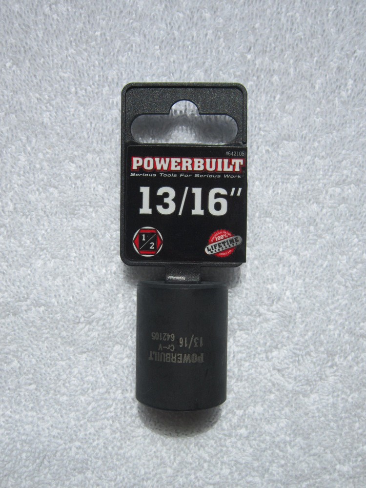 PowerBuilt - (Size: 13/16") 6-Point Impact Socket [1/2 Inch Drive] **NEW**